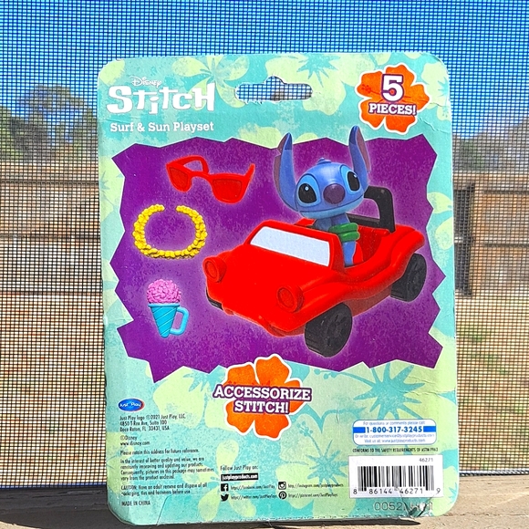 Disney Stitch 5 Pieces Surf And Sun Playset 2" Figure - Picture 2 of 3
